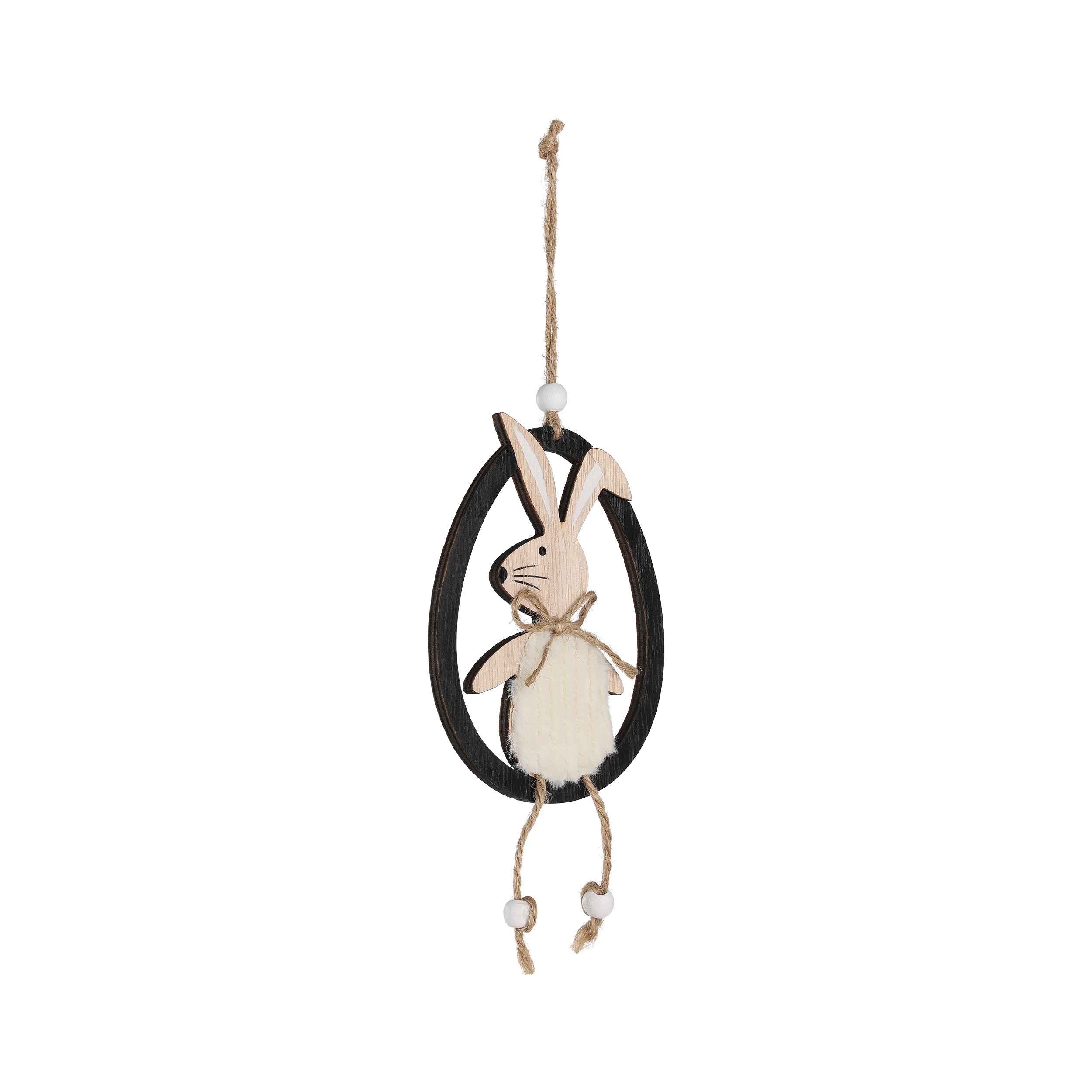 Set 12 Decoratiuni Suspendabile Maydolong Bunny Black & Brown