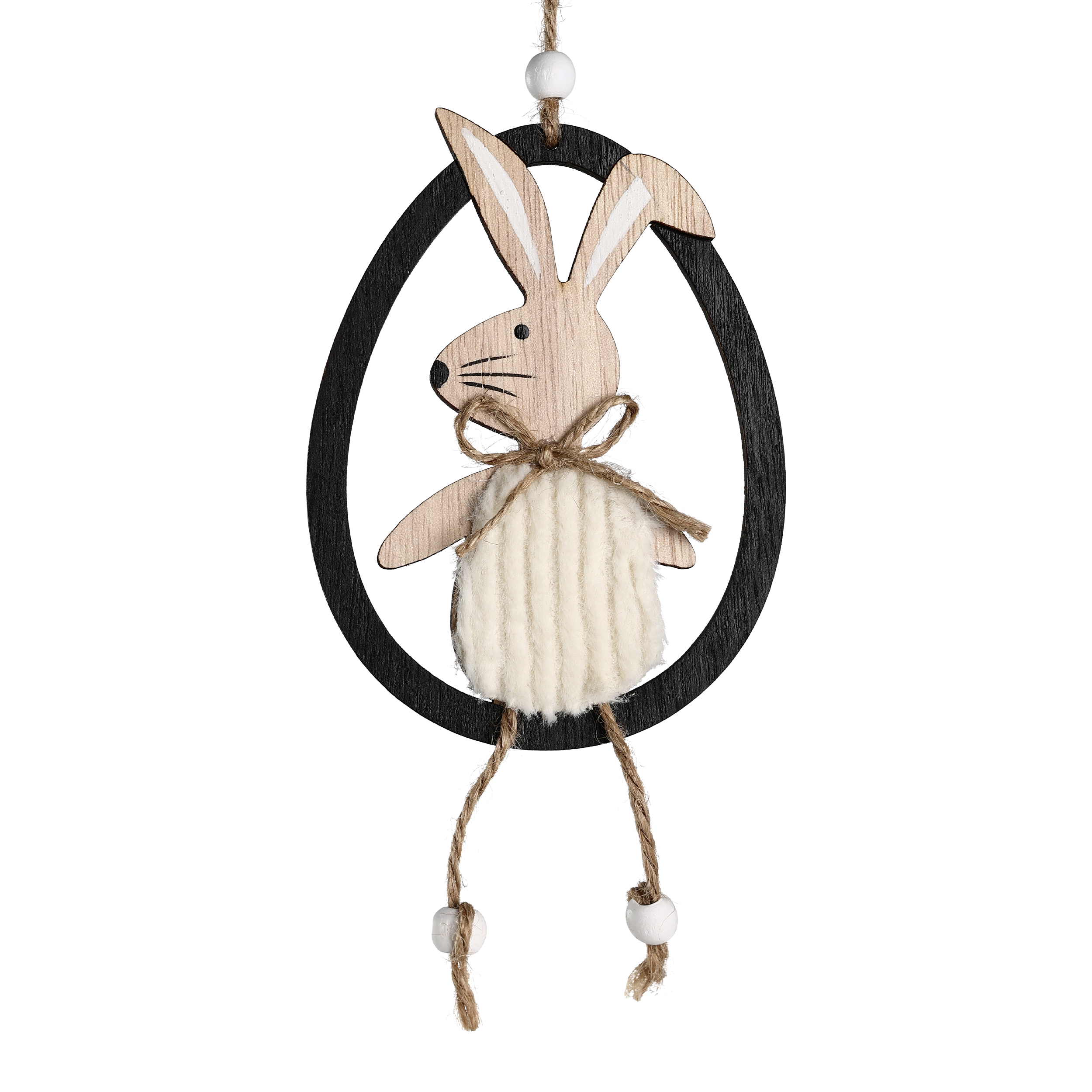 Set 12 Decoratiuni Suspendabile Maydolong Bunny Black & Brown