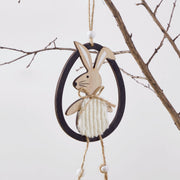 Set 12 Decoratiuni Suspendabile Maydolong Bunny Black & Brown