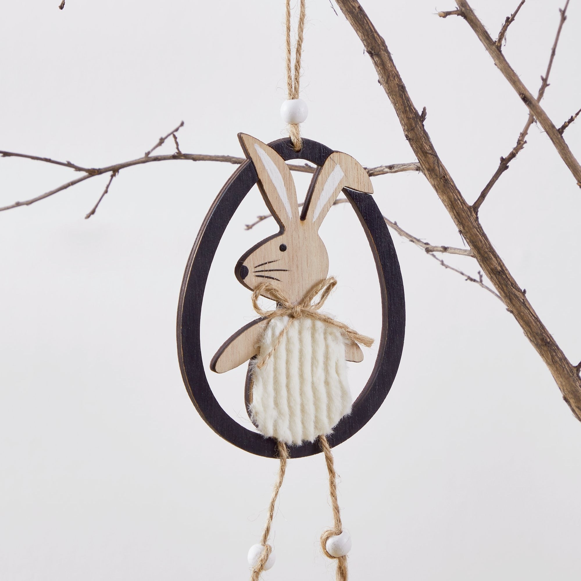 Set 12 Decoratiuni Suspendabile Maydolong Bunny Black & Brown