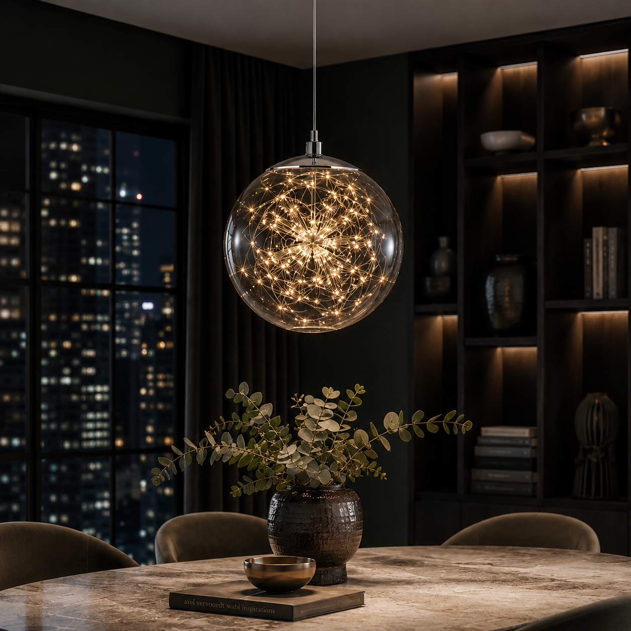 Pendul LED Unique STARS Transparent Echivalent 75W