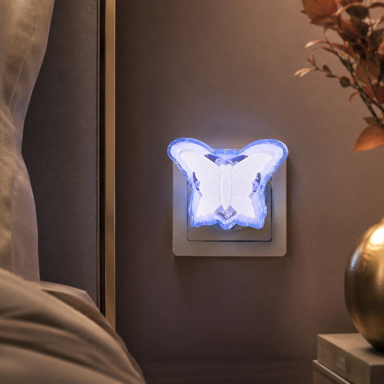 Lampa de veghe LED BUTTERFLY 0.3W Blue