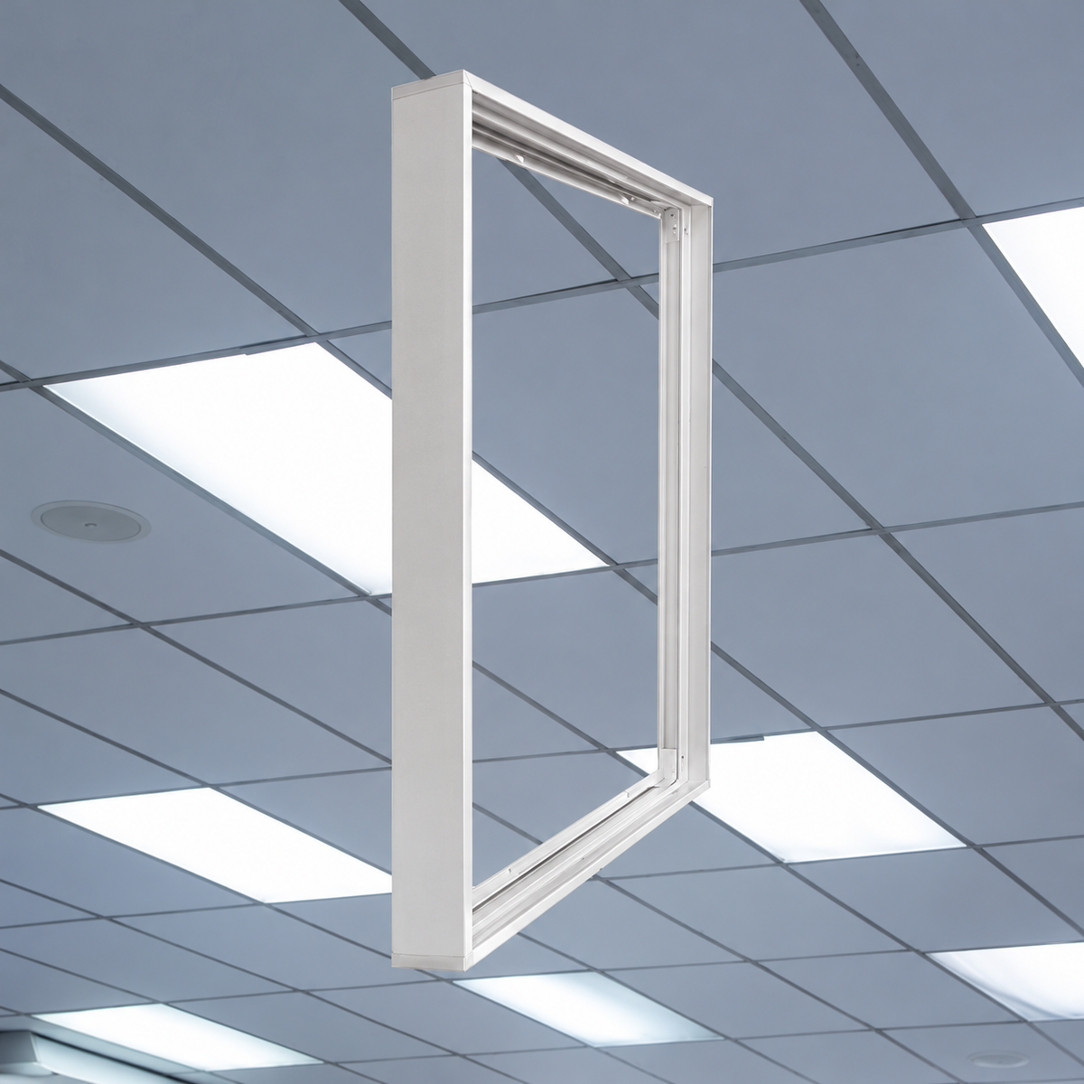 Rama Alba Conversie pentru Panou 60 x 60CM Aplicat