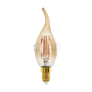 Bec LED E14 4W 1700K Filament Flacara Fumuriu Dimabil