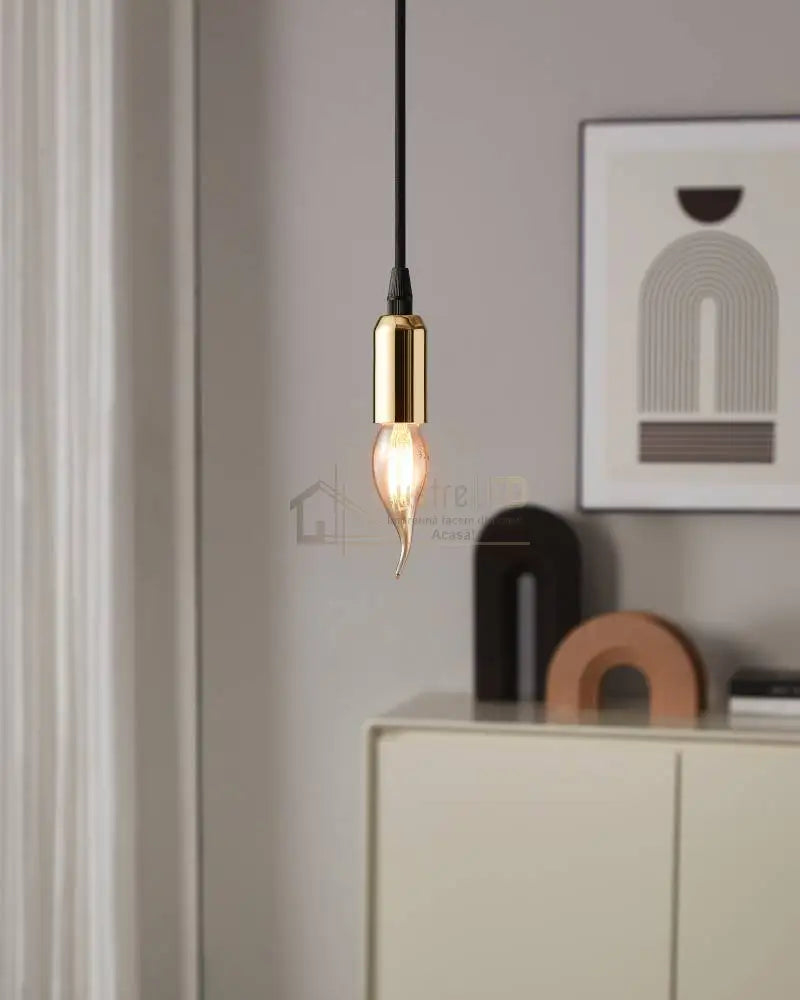 Bec Led E14 4W 1700K Filament Flacara Fumuriu Dimabil Vintage Bulb