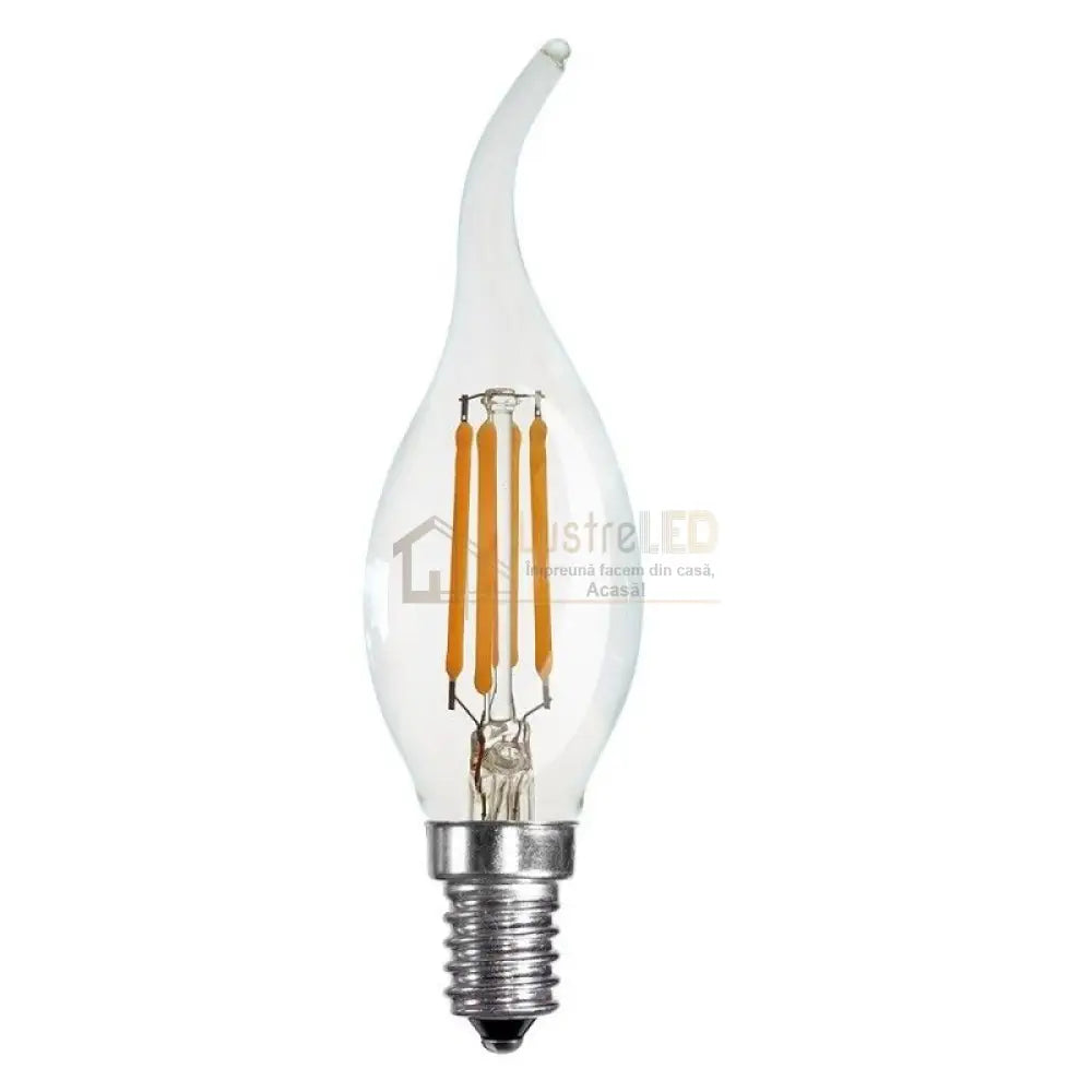 Bec Led E14 4W Filament Flacara