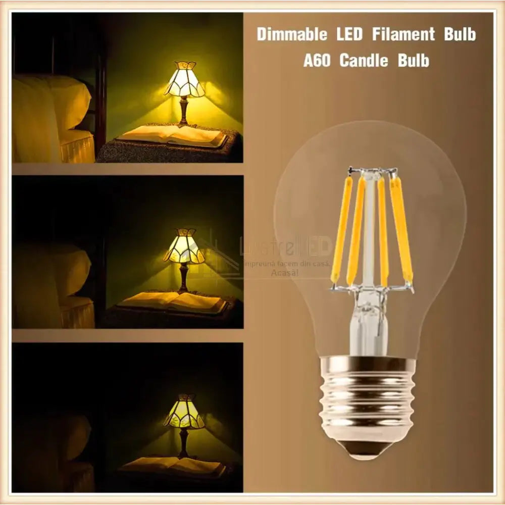 Bec Led E27 10W Filament A60 Bulb