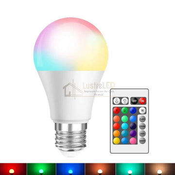 Bec LED E27 10W RGB Telecomanda