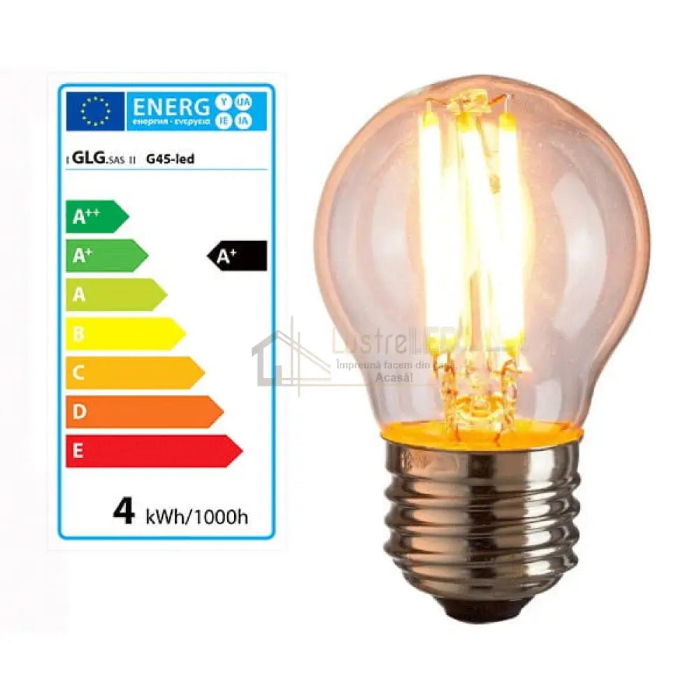 Bec Led E27 4W Filament G45 Ghirlanda Bulb