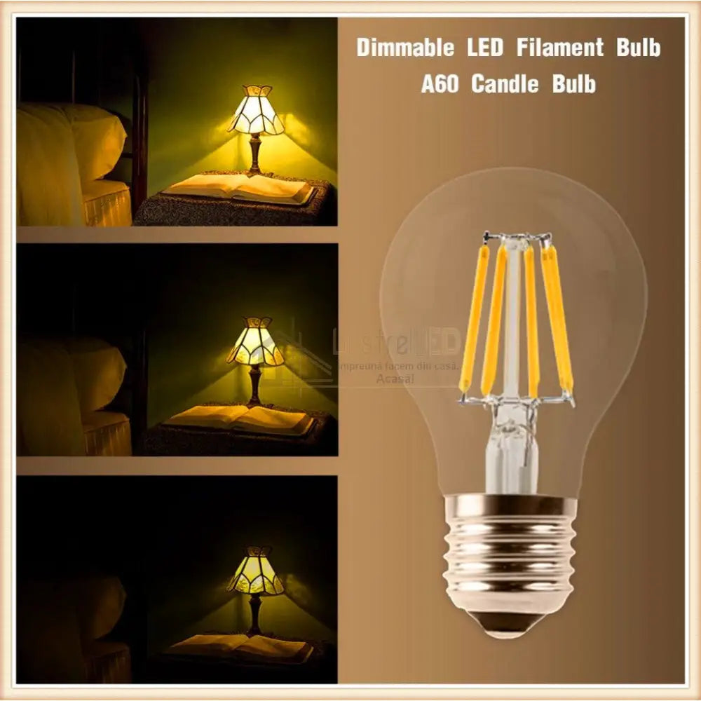 Bec Led E27 6W Filament A60