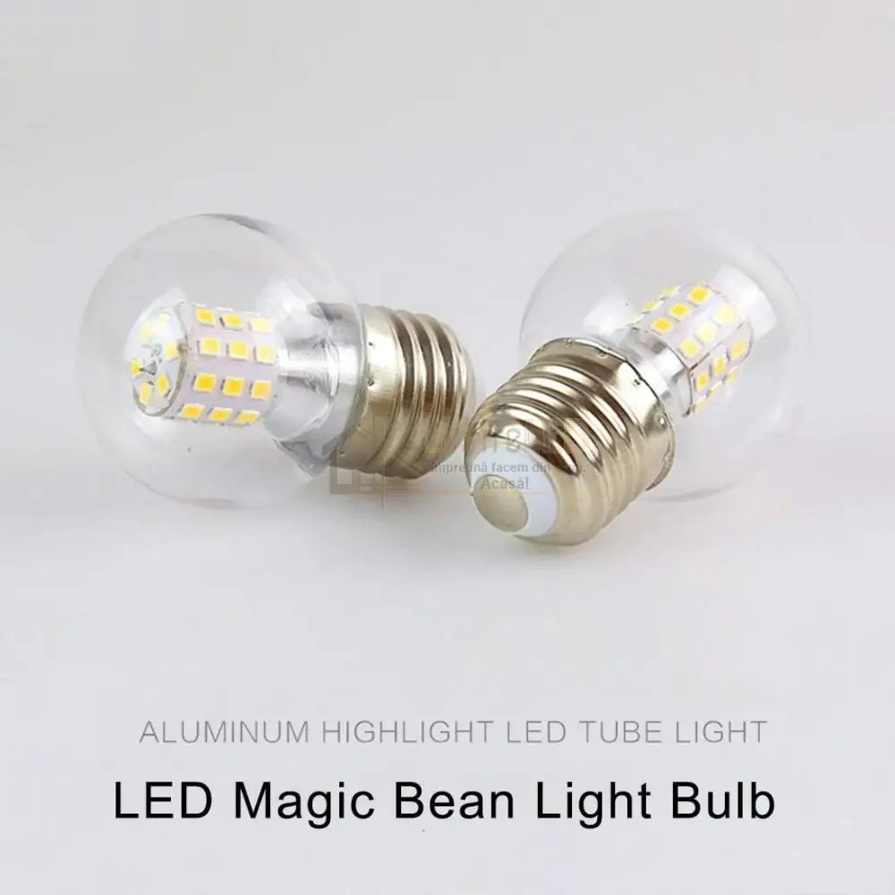 Bec LED E27 G45 9W SMD Transparent lustreled.ro