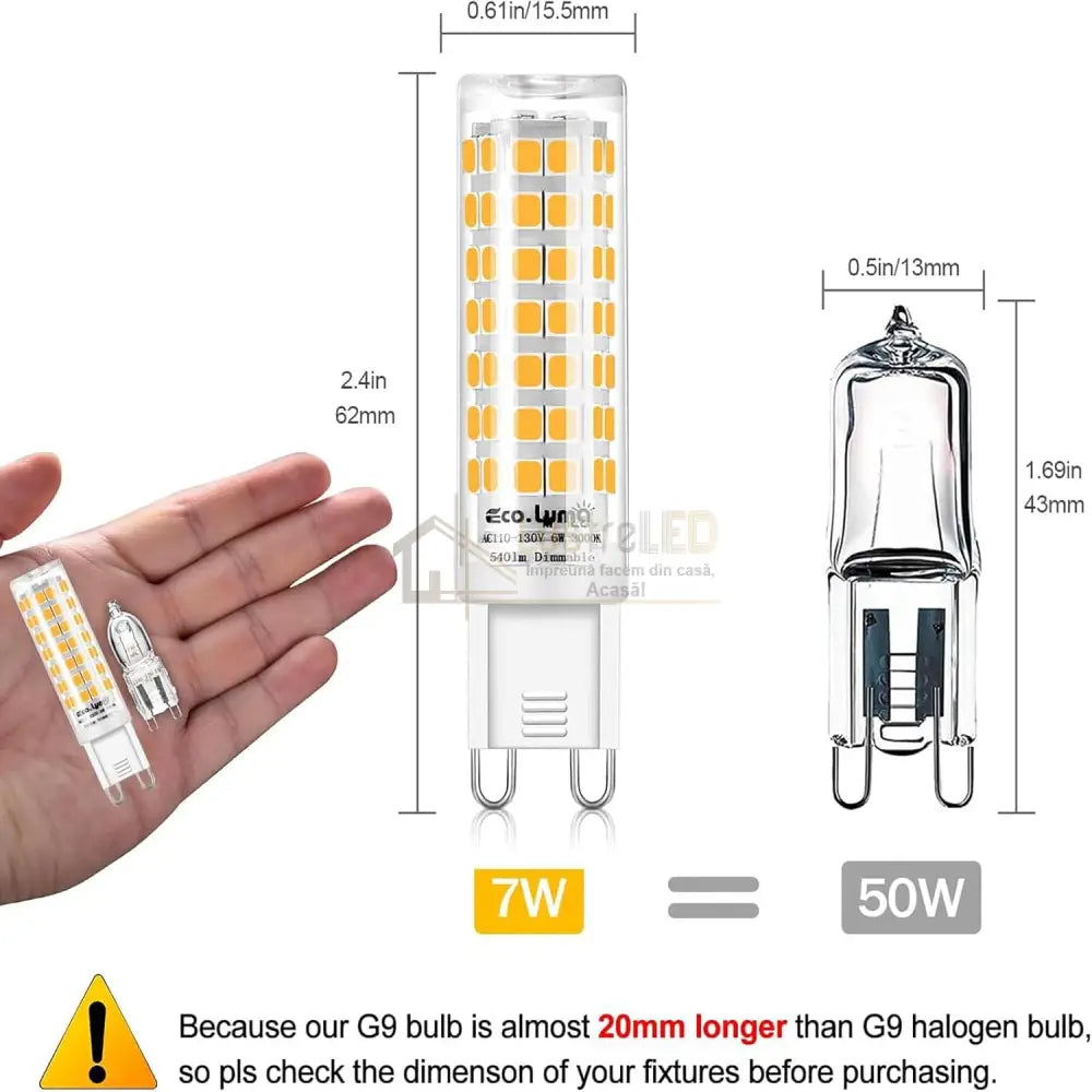 Bec LED G9 7W Echivalent 50W Ceramica