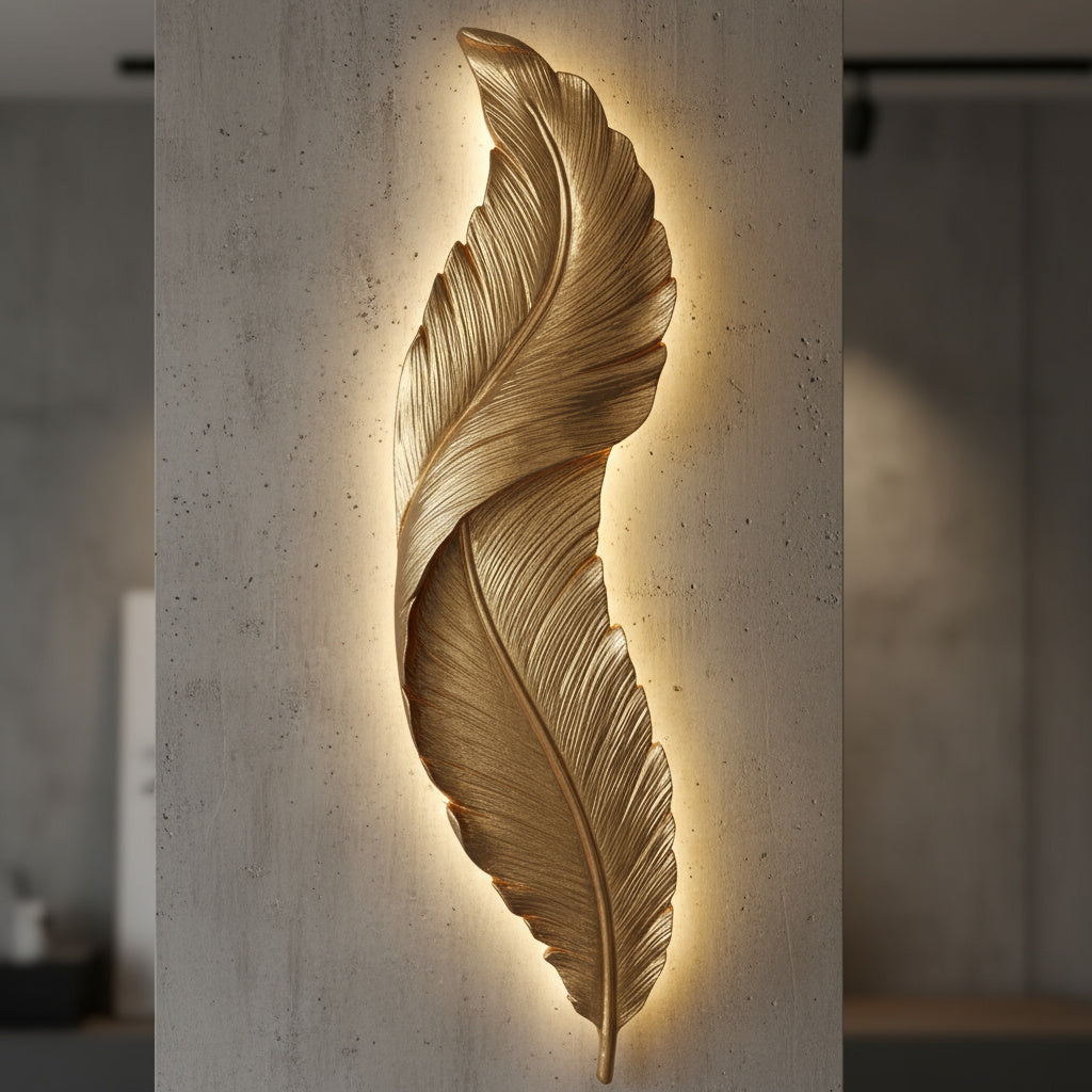 Aplica LED GOLDEN Luxury Feather XXL 40W 90CM
