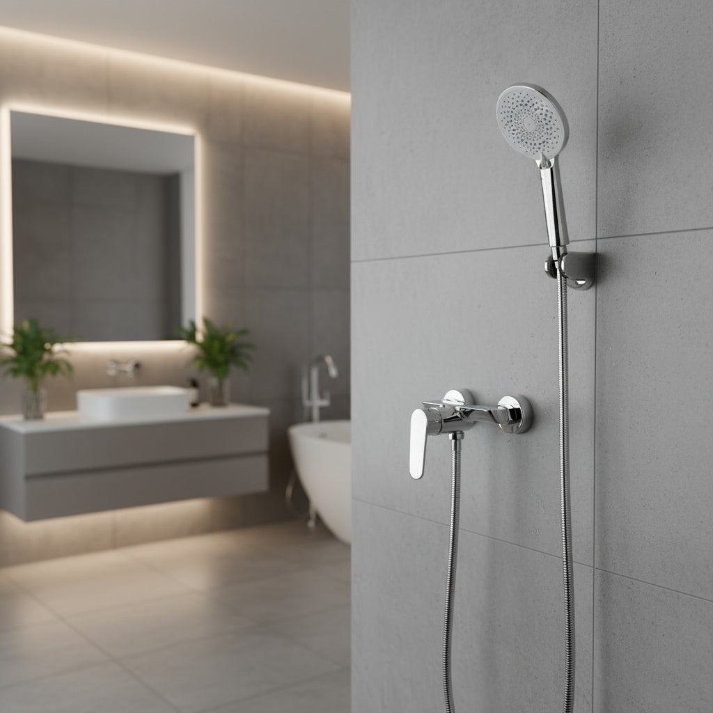 Coloana de Dus Manerul in Jos Inox Argintiu 3 Functii