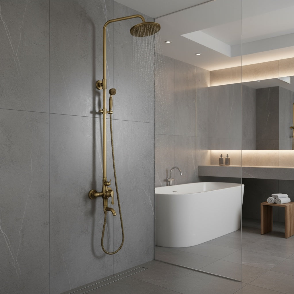 Coloana de Dus Bronz Antichizat 1730 3 Functii din Alama Sanitara