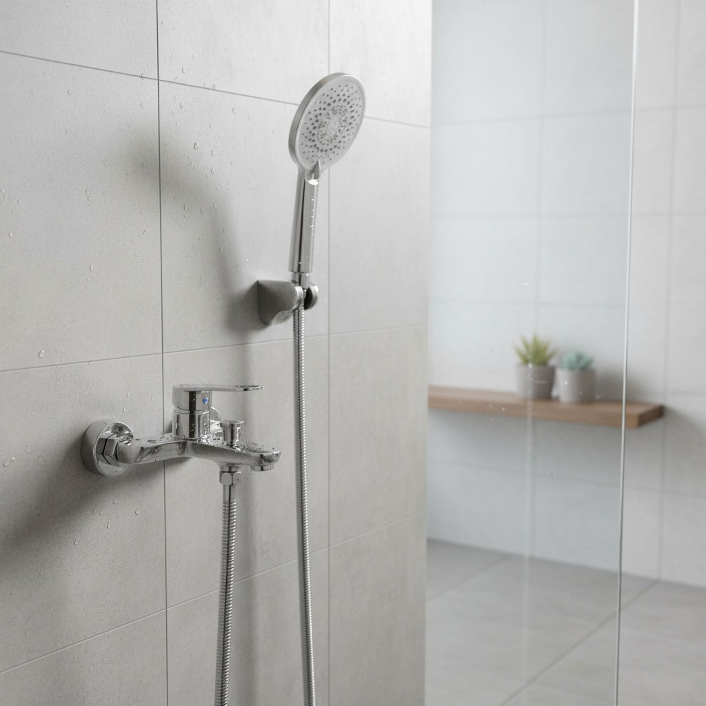 Coloana de Dus Inox Argintiu 3 Functii Clasic