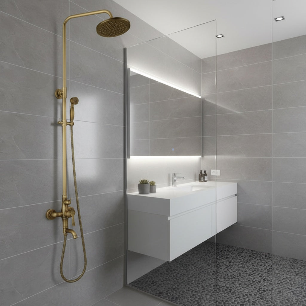 Coloana de Dus Bronz Antichizat 1730 3 Functii din Alama Sanitara