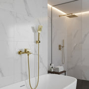 Coloana de Dus Auriu Mat 3 Functii Design Slim Reglabil