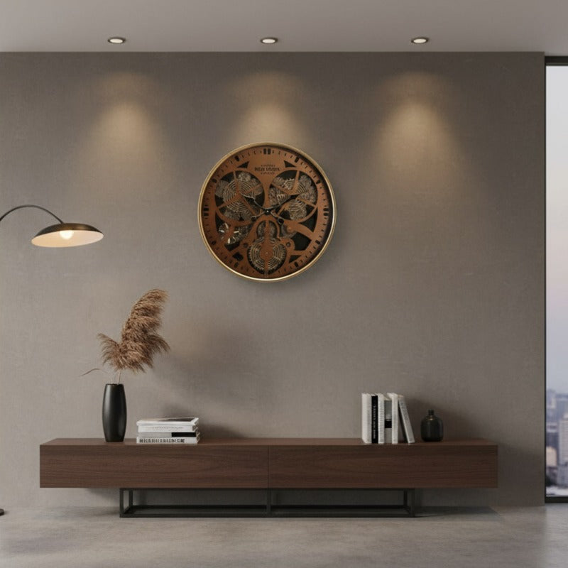 Ceas de Perete Decorativ Industrial Gear Master Ø60CM