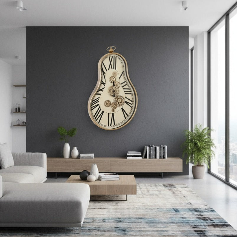 Ceas de Perete Decorativ Majestic Gear Clock 92x52CM