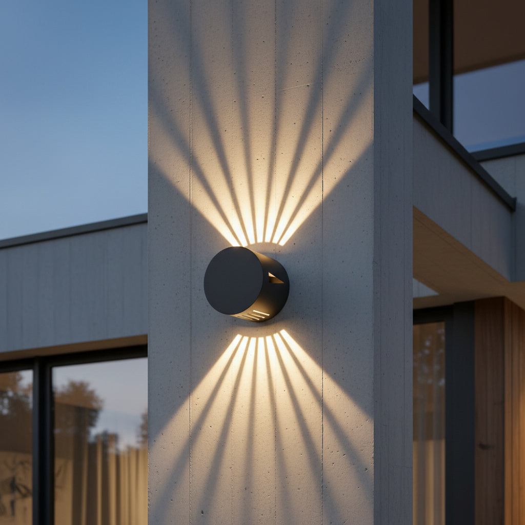 Aplica LED Exterior 6W SKYLINE ROUND Neagra