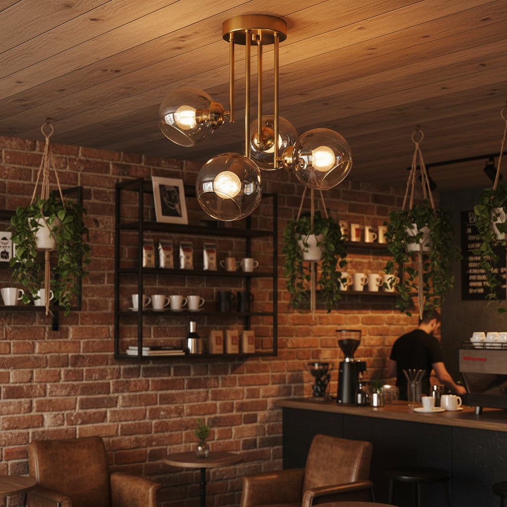 Lustra Abajur Fumuriu Aplicata 4xE27 MX413-4