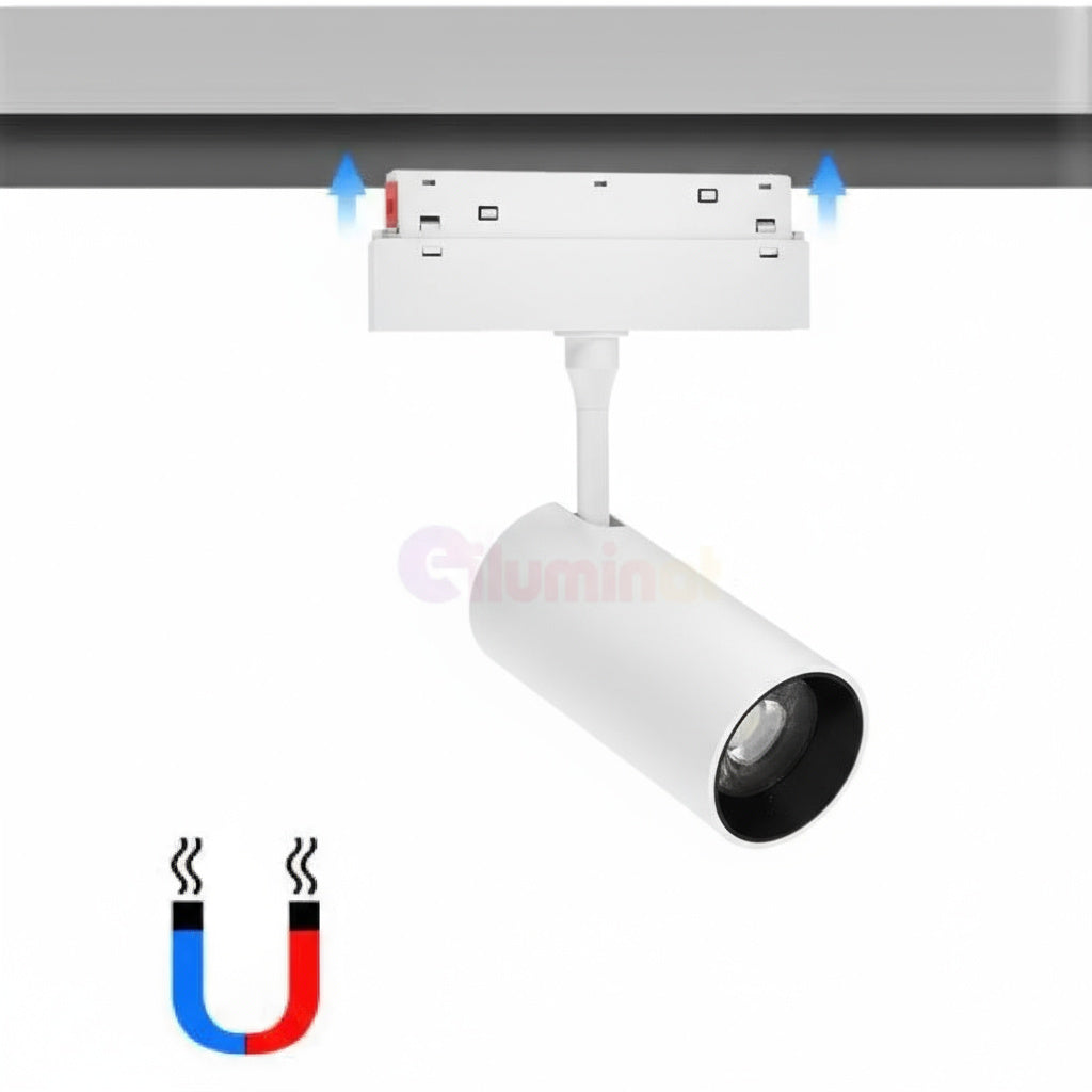 Spot LED 10W Magnetic Alb Cilindru