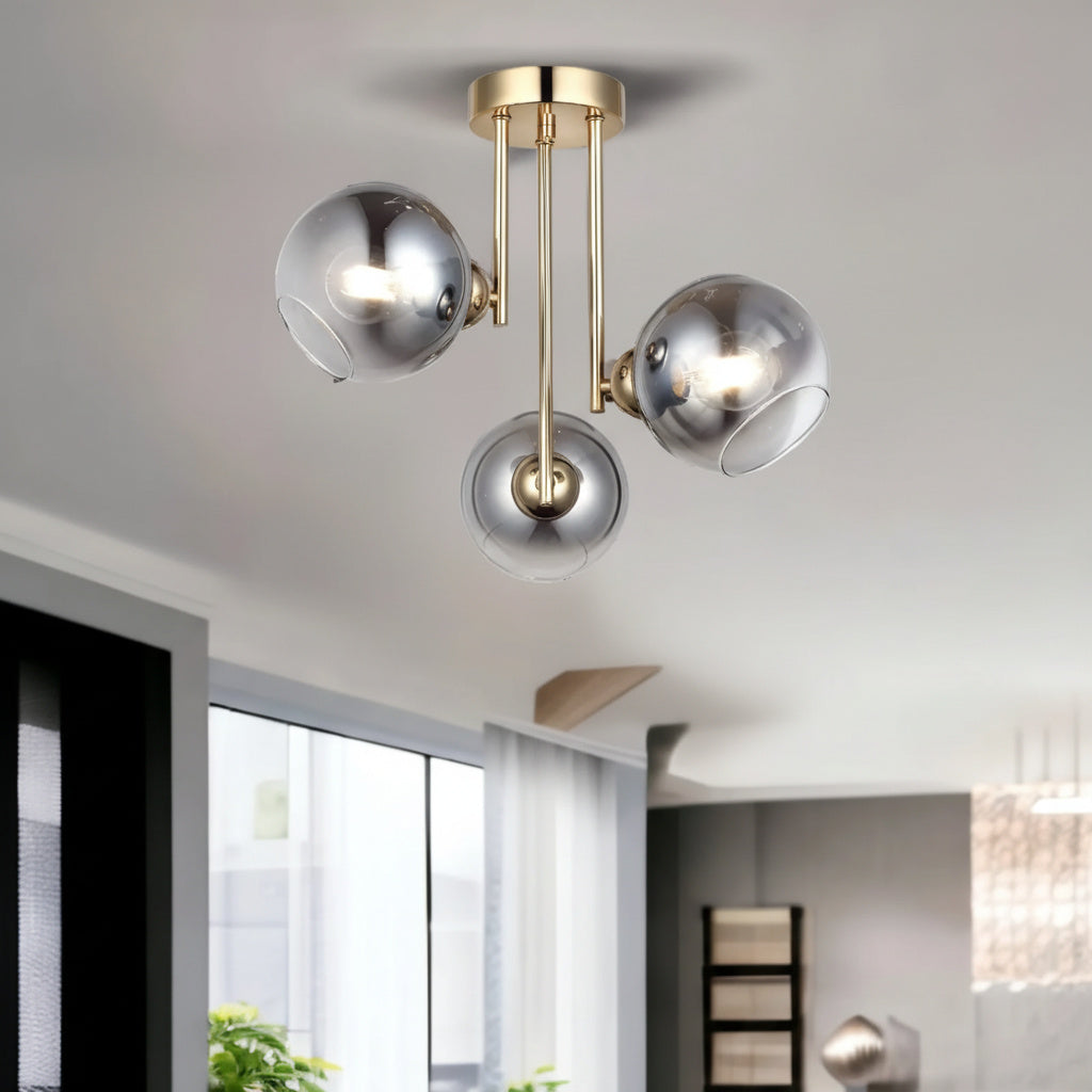 Lustra Abajur Fumuriu Aplicata 3xE27 MX413-3