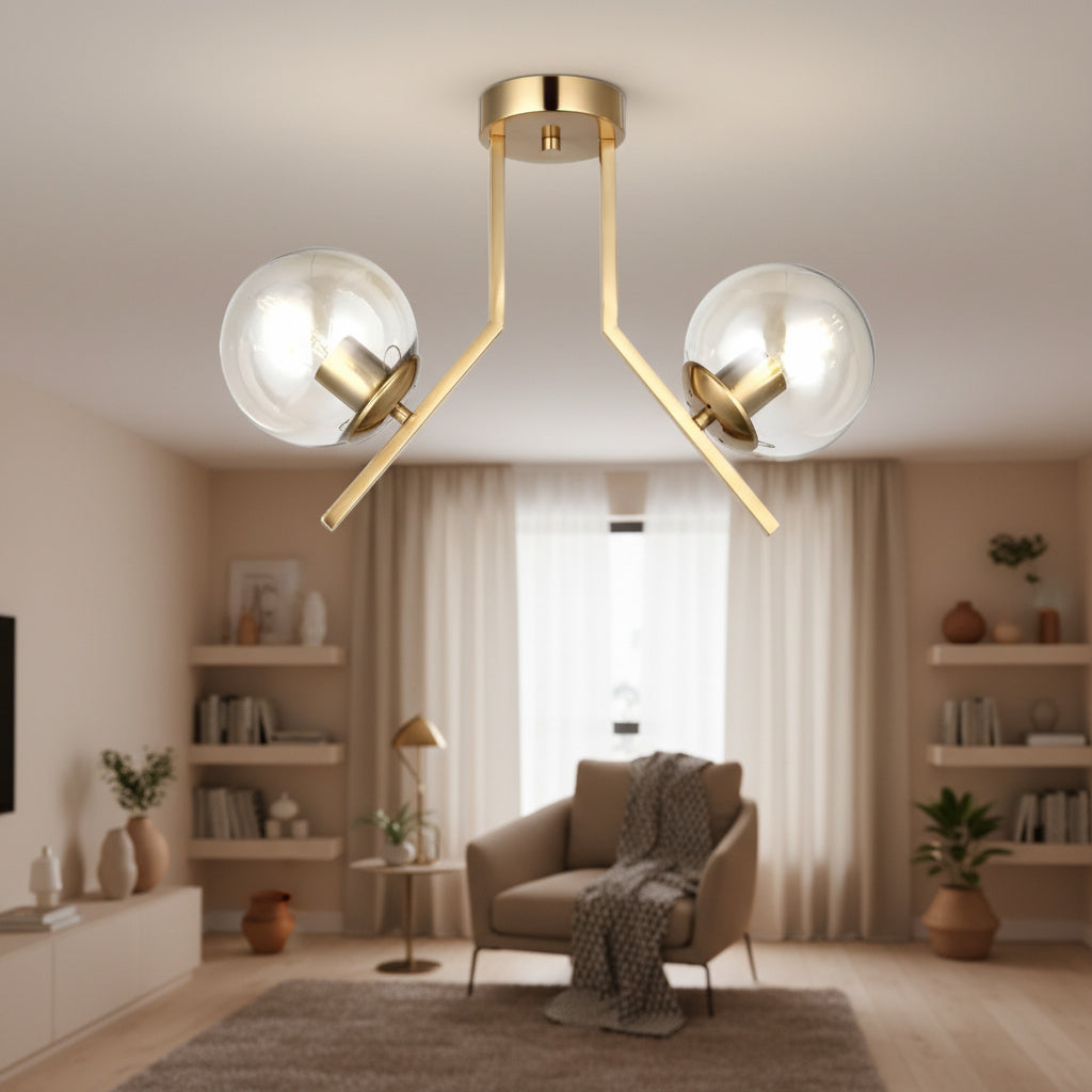 Lustra Abajur Transparent Aplicata 2xE27 MX412-2