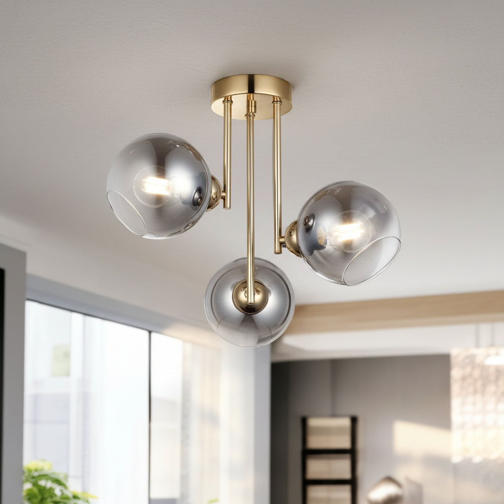 Lustra Abajur Fumuriu Aplicata 3xE27 MX413-3