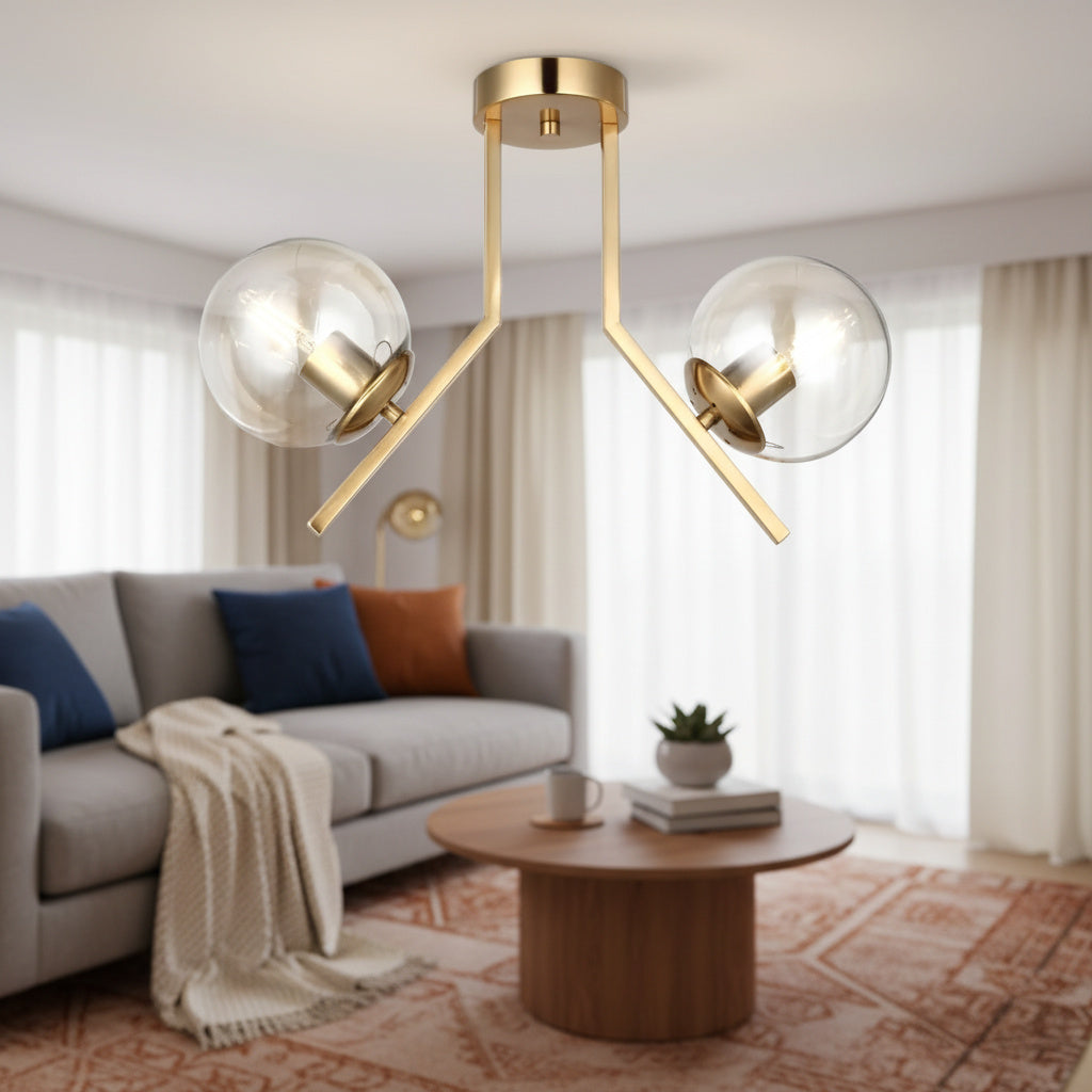 Lustra Abajur Transparent Aplicata 2xE27 MX412-2