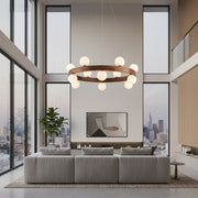 Lustra LED Abajur ZAVI 12xG9 Wood