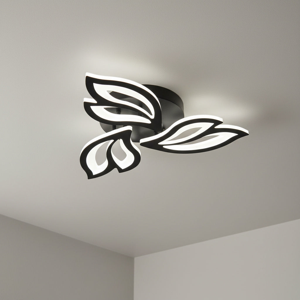 Lustra LED Mini Anemone Black Echivalent 300W Telecomanda