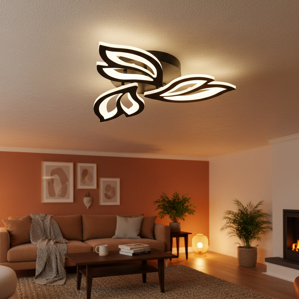 Lustra LED Mini Anemone Black Echivalent 300W Telecomanda