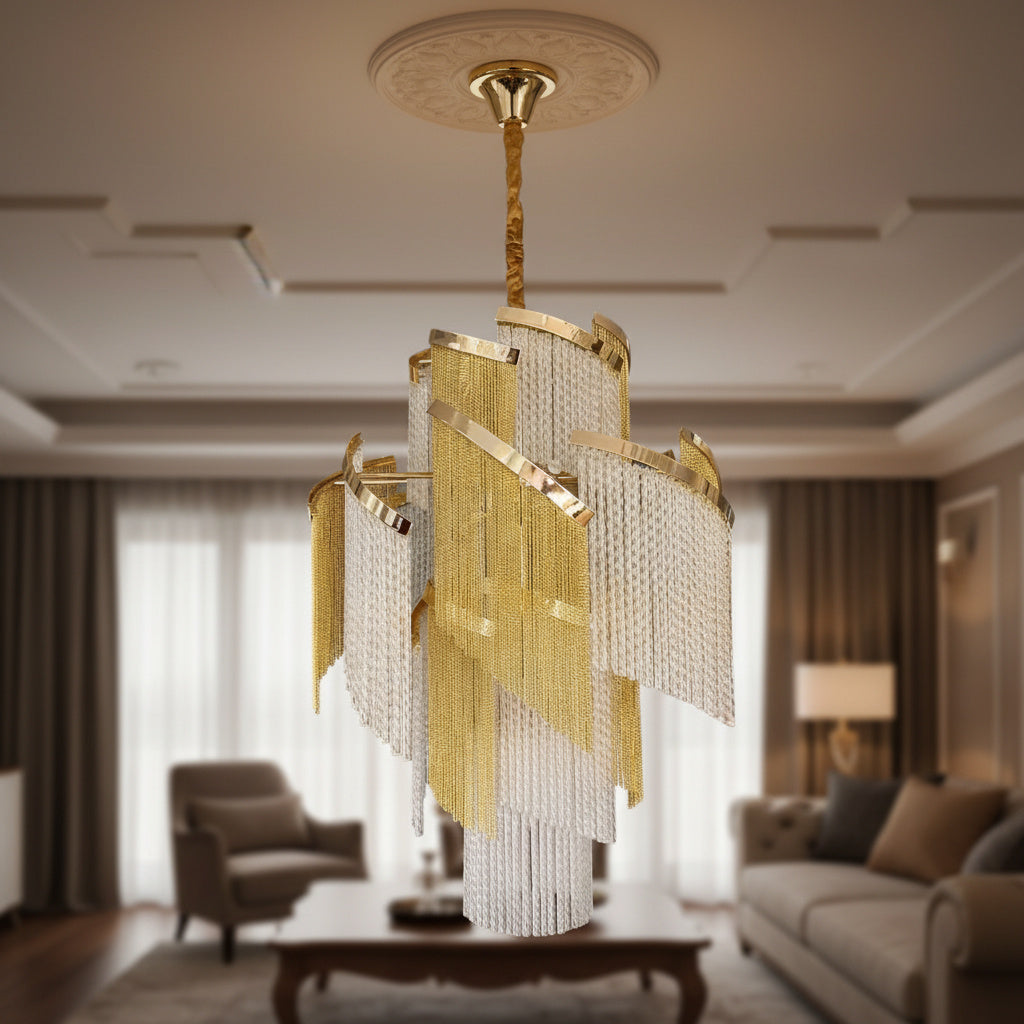 Candelabru Cristal Gold Seraphine 85CM