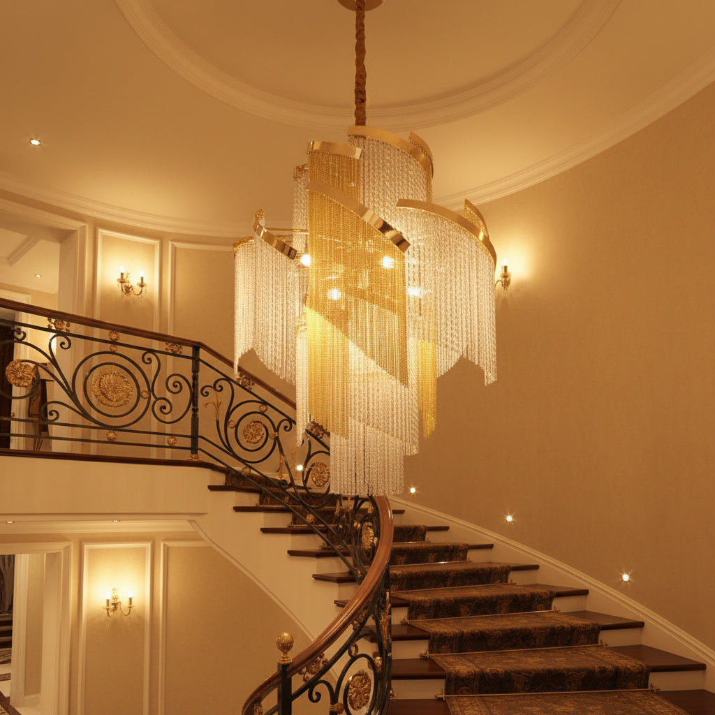 Candelabru Cristal Gold Seraphine 85CM