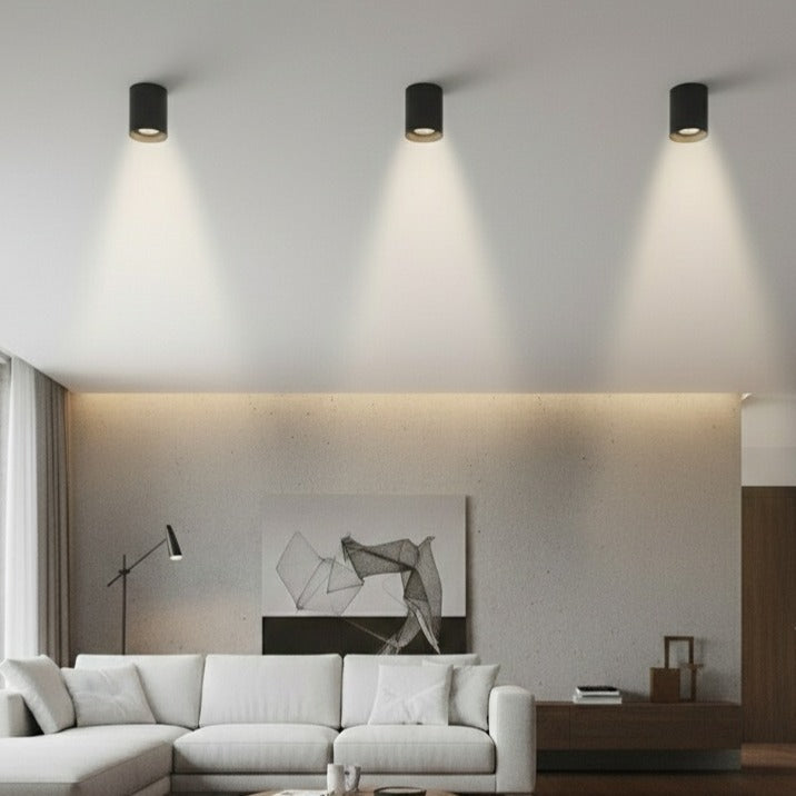 Spot Aplicat Dreptunghiular Fascicul Reglabil Negru Dulie GU10 12.5CM