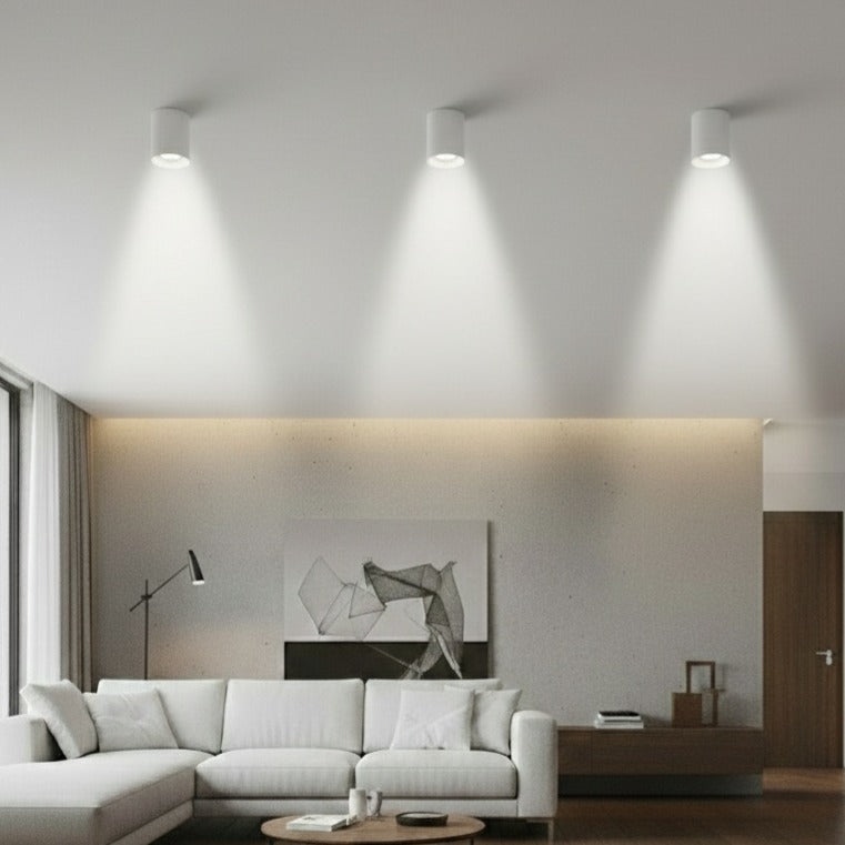 Spot Aplicat Dreptunghiular Fascicul Reglabil Alb Dulie GU10 12.5CM