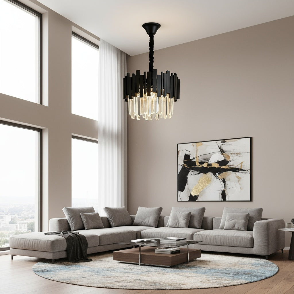 Candelabru Cristal BLACK WIDOW Ø30CM Chandeliers Crystal