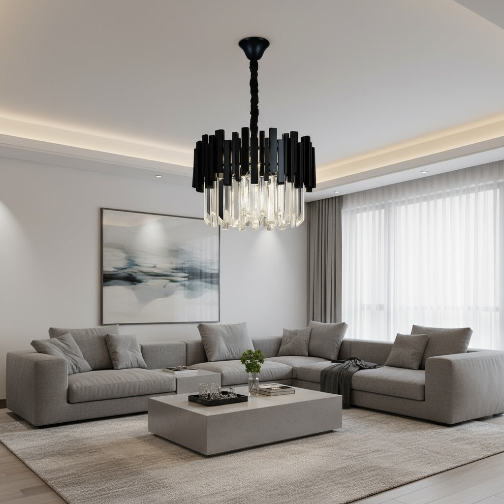 Candelabru Cristal BLACK WIDOW Ø30CM