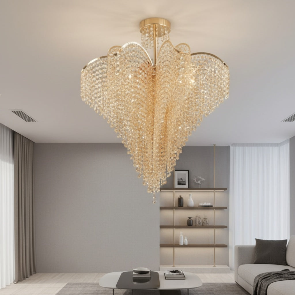 Lustra FREDA Gold Cristal