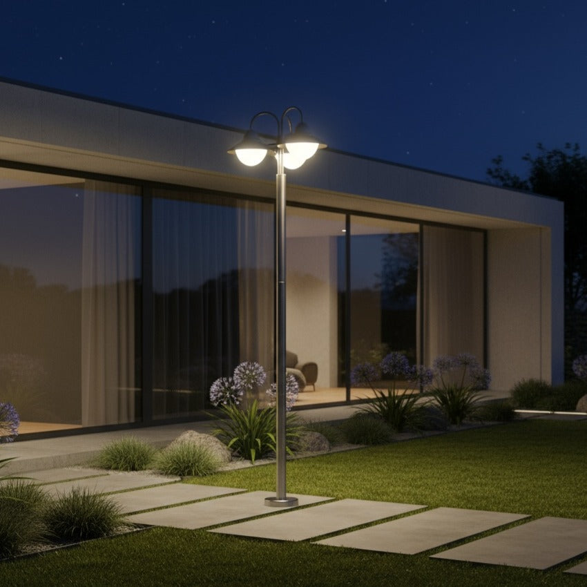 Stalp De Gradina SIDNEY Silver 3xE27 Eglo 220CM