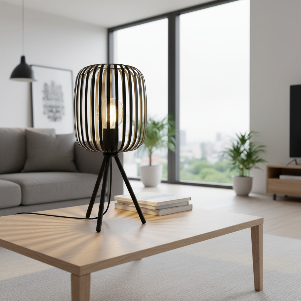 Veioza Decorativa ROMAZZINA Black Ø20CM