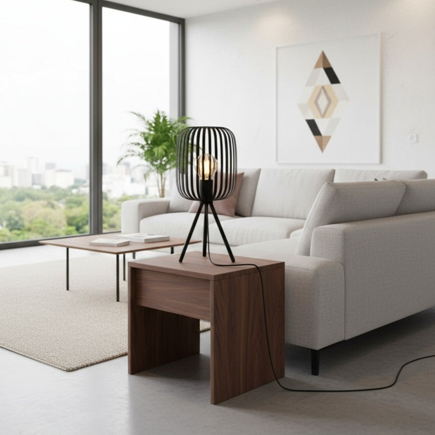 Veioza Decorativa ROMAZZINA Black Ø20CM