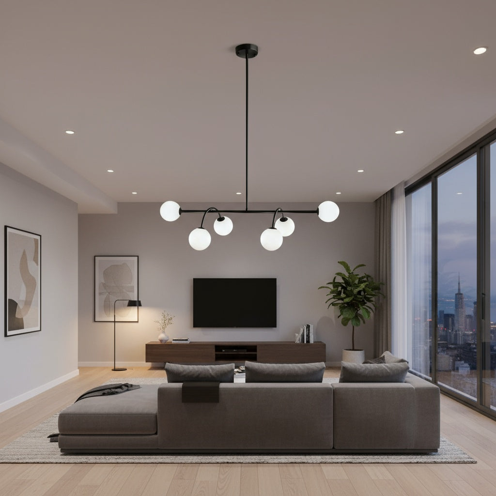 Lustra BESO Black Abajur MAT 6XE27