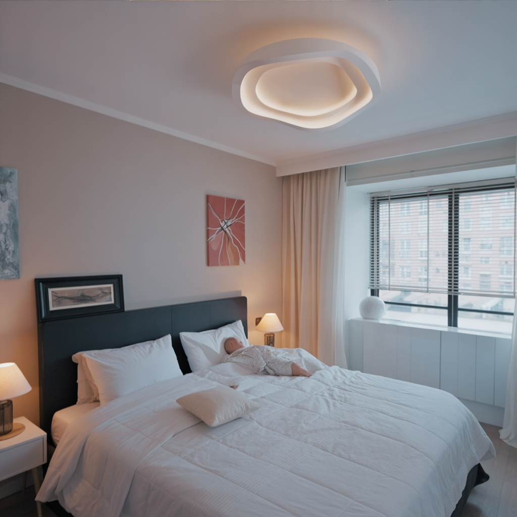 Lustra LED ARVA 48CM Echivalent 500W Telecomanda ALBA / MINIMALIST DESIGN Lighting Fixtures