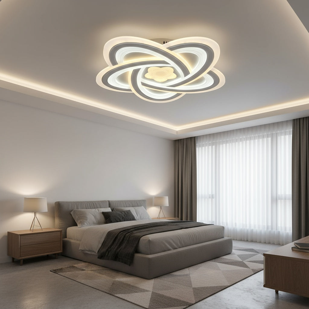 Lustra LED Maxi ATOM Echivalent 1100W Telecomanda Lighting Fixtures