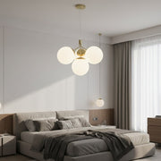 Pendul Nordic Abajur Mat 4xE27 Gold