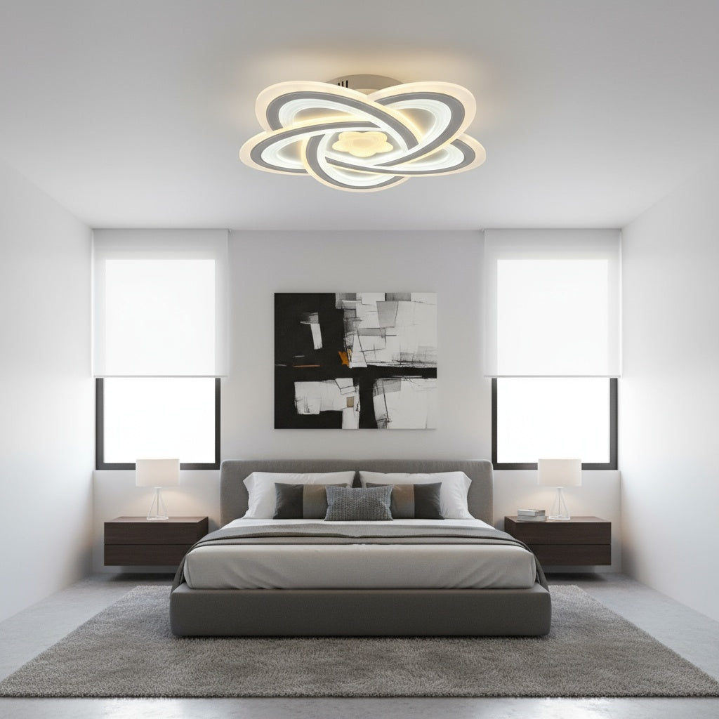 Lustra LED Maxi ATOM Echivalent 1100W Telecomanda Lighting Fixtures