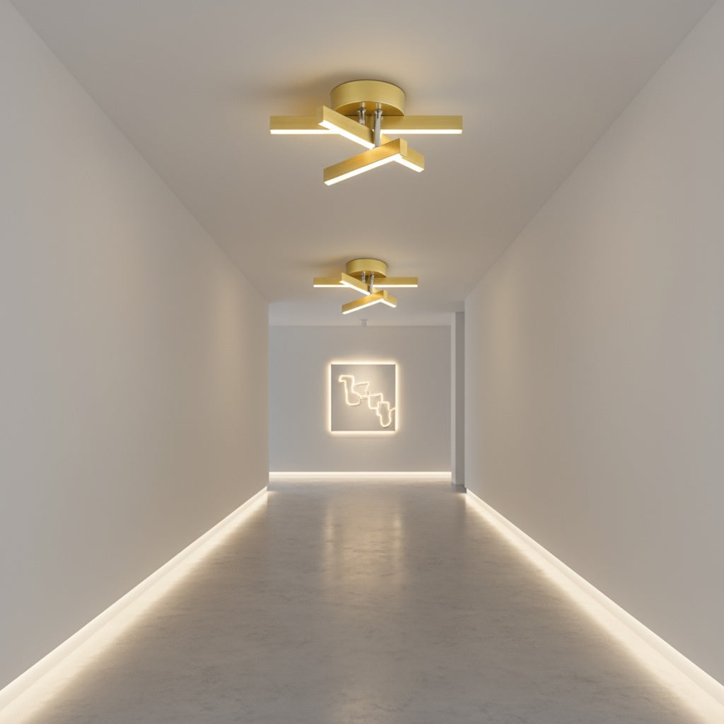 Aplica LED LINNES STAR Gold Echivalent 200W